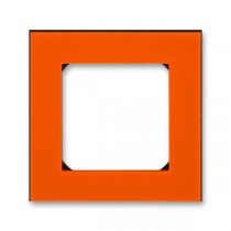 3901H-A05010 66  Rámeček pro elektroinstalační přístroje, jednonásobný, oranžová / kouřová černá